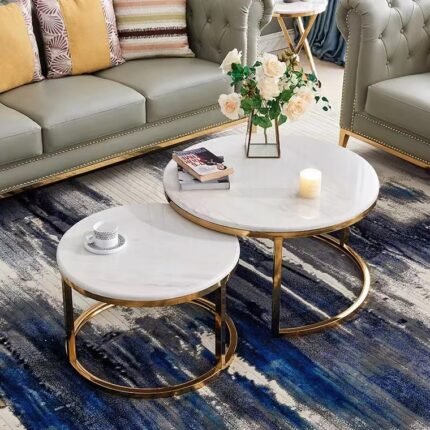 white marble coffee table