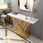 Golden Stainless Steel Console Table